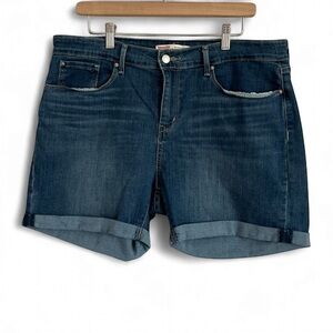 Levi's Mid-Rise Indigo Denim Shorts Size 16